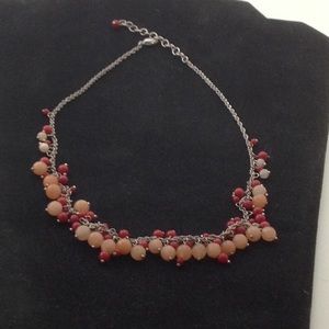 Vintage rare sterling silver coral necklace